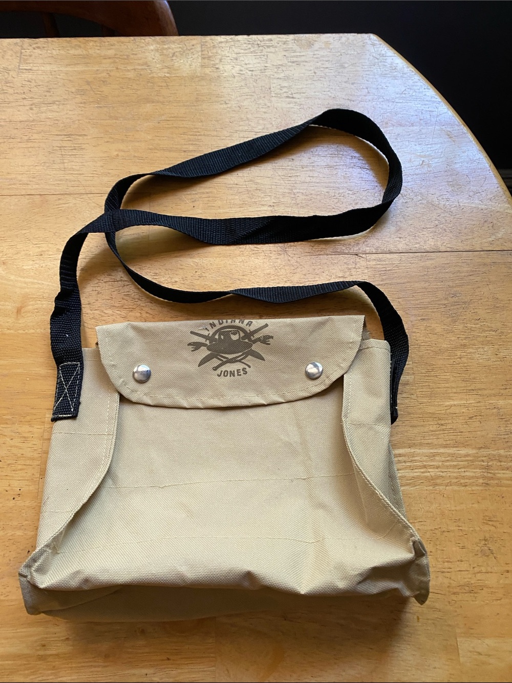 Indiana Jones Canvas Satchel Messenger Bag Tan Beige Crossbody Adventure Bag
